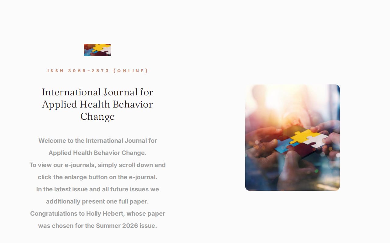 International Journal for Applied Oral Health Behavior Change